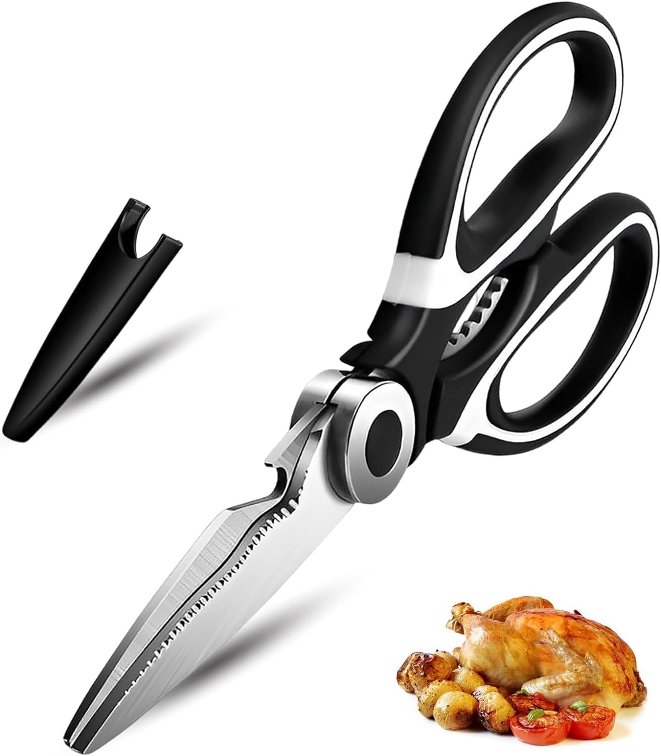 Premium Kitchen Shears - Heavy Duty Stainless Steel Multi-Purpose Scissors - 图片 6